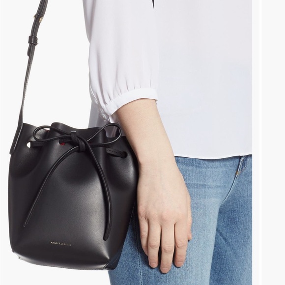 Authentic Mansur Gavriel Mini Bucket Bag Black - Picture 5 of 5